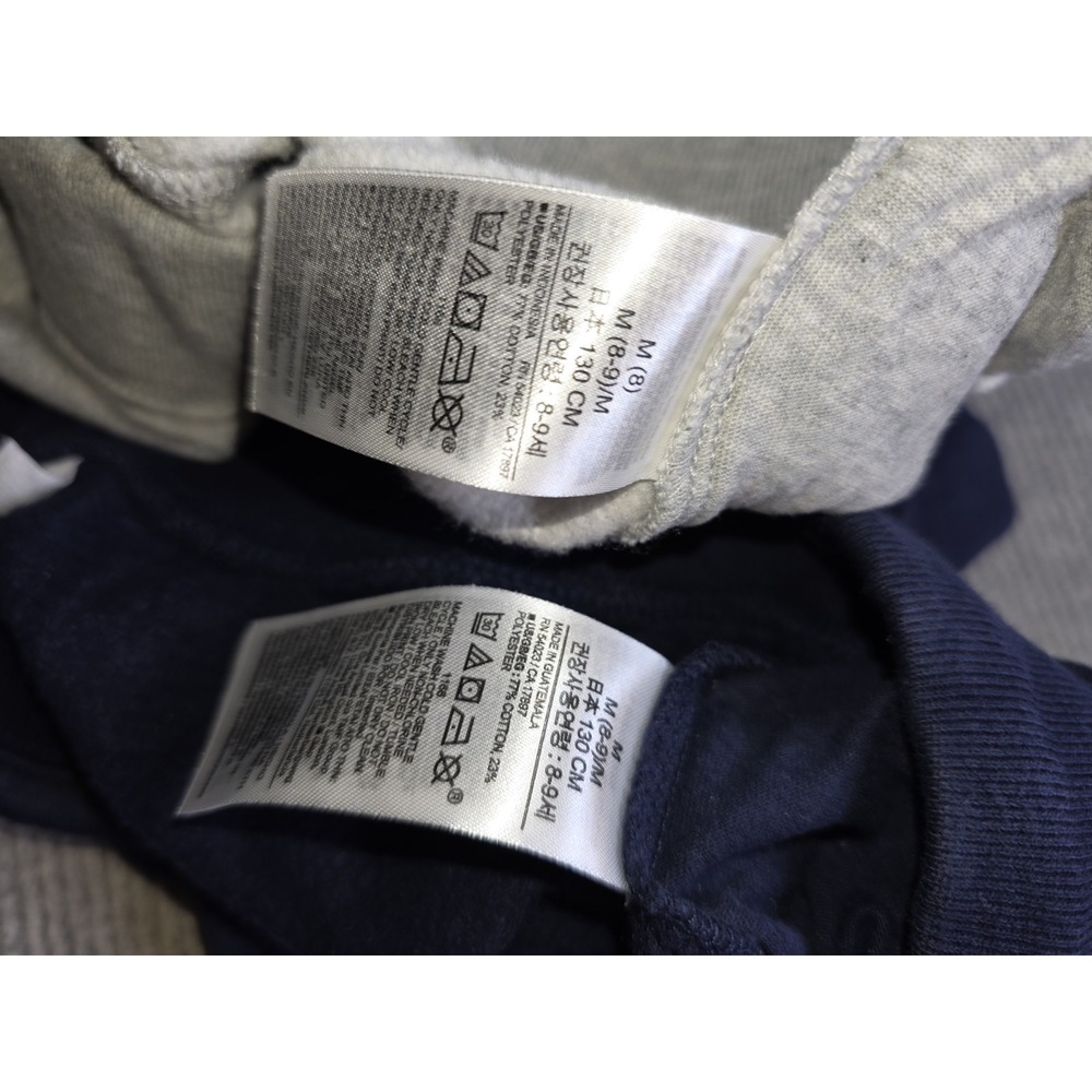 Gap Kids Relaxed Fleece Medium Logo Pull-On Drawstring Shorts Blue Gray Lot Of 2 - Picture 10 of 11
